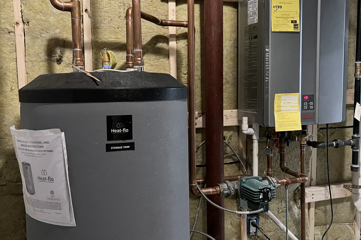 Viessmann water heater with new copper piping and hydronic controls