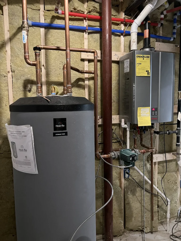 Viessmann water heater with new copper piping and hydronic controls